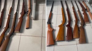 Polícia Militar apreende arsenal dentro de residência