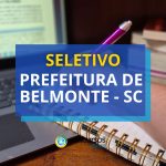 Prefeitura de Belmonte - SC divulga novo processo seletivo