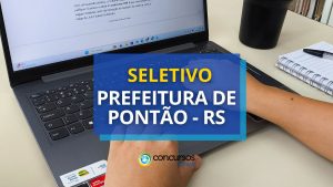 Prefeitura de Pontão - RS abre processo seletivo simplificado