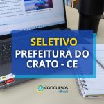 Prefeitura do Crato - CE paga até R$ 7,8 mil