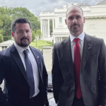Trump pensa em reunião com Eduardo Bolsonaro e Paulo Figueiredo