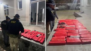 Cerca de 100kg de maconha são apreendidos em veículo na