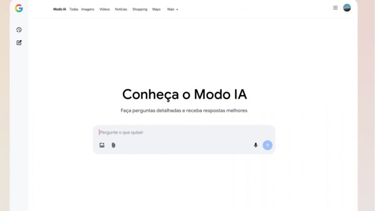 Modo IA começa a aparecer na Busca do Google no