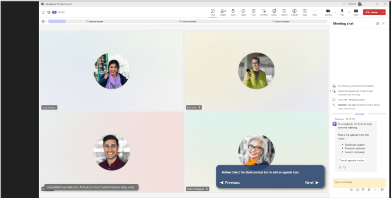 Novos agentes de IA da Microsoft auxiliam projetos no Teams
