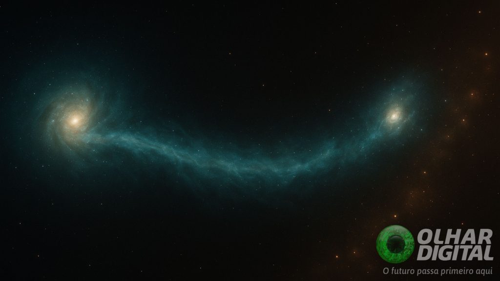 Ponte cósmica entre galáxias ajuda a explicar como estrelas se