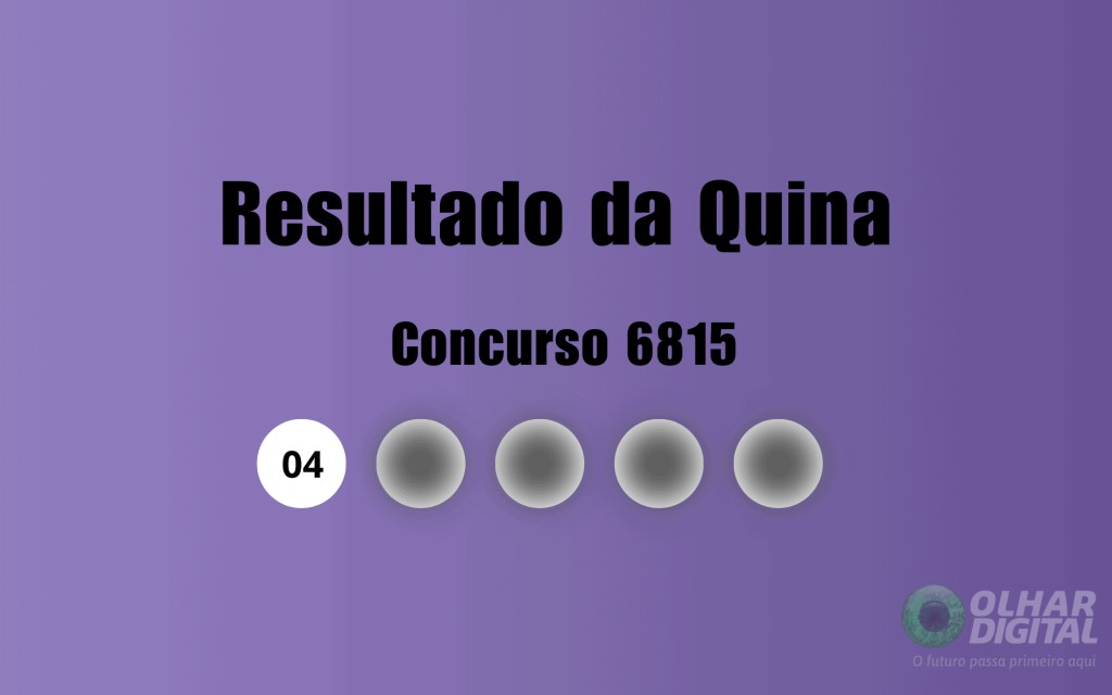 Quina 6815: veja resultado de hoje, segunda-feira (1)
