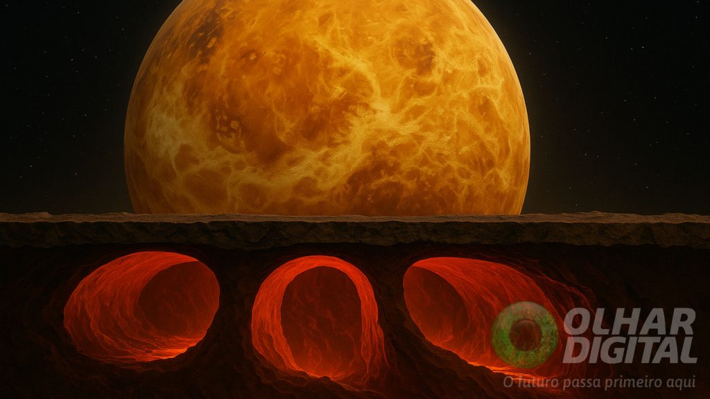 Túneis gigantes de lava em Vênus podem estar entre os