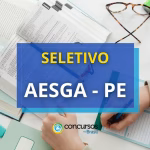 AESGA PE divulga edital de processo seletivo para professores
