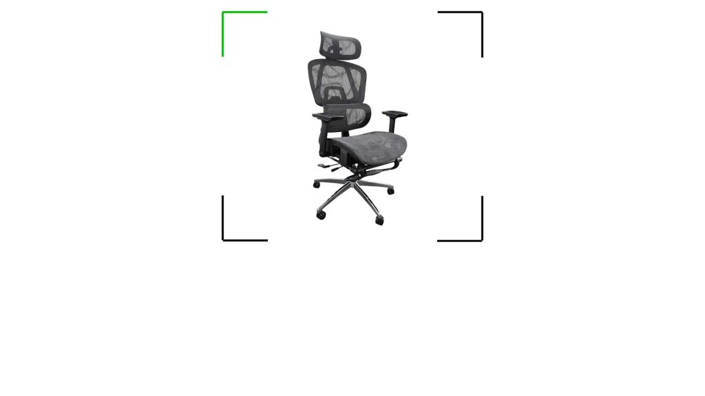 Cadeira ergonômica ajustável: modelo com apoio lombar e encosto de
