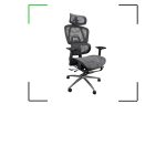 Cadeira ergonômica ajustável: modelo com apoio lombar e encosto de