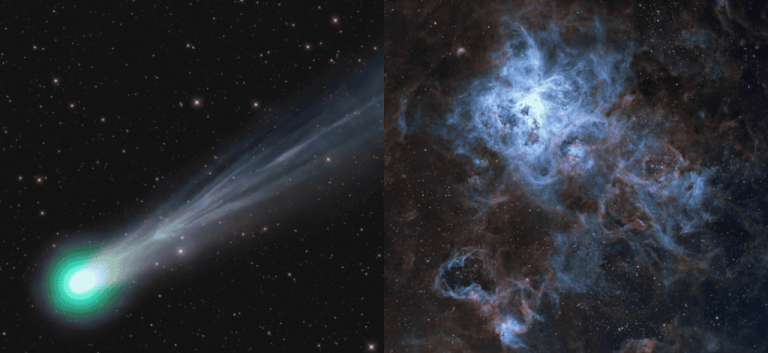 Cometa Lemon e Tarântula nas Imagens Astronômicas da Semana