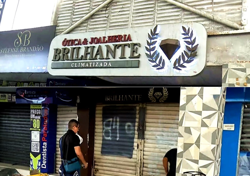 Gerente de joalheria é feito refém e quadrilha rouba R$