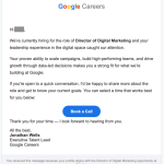 Golpe falsifica oferta de emprego do Google Careers para roubar