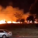 Incêndio de grandes proporções atinge área da Polícia Militar em