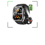 Oferta especial: smartwatch com design militar e bateria para até