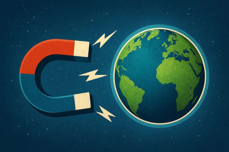 Onde está localizado o campo magnético mais forte da Terra?