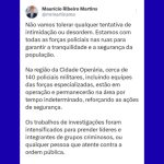 Secretário garante reforço após ataque a tiros na Cidade OperáriaCentral