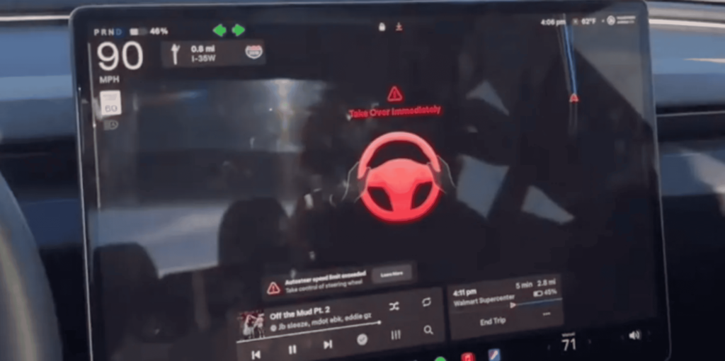 Tesla FSD v14 decepciona com falhas, frenagens bruscas e excesso