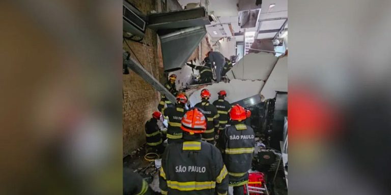 Uma pessoa morre após desabamento de teto de restaurante em