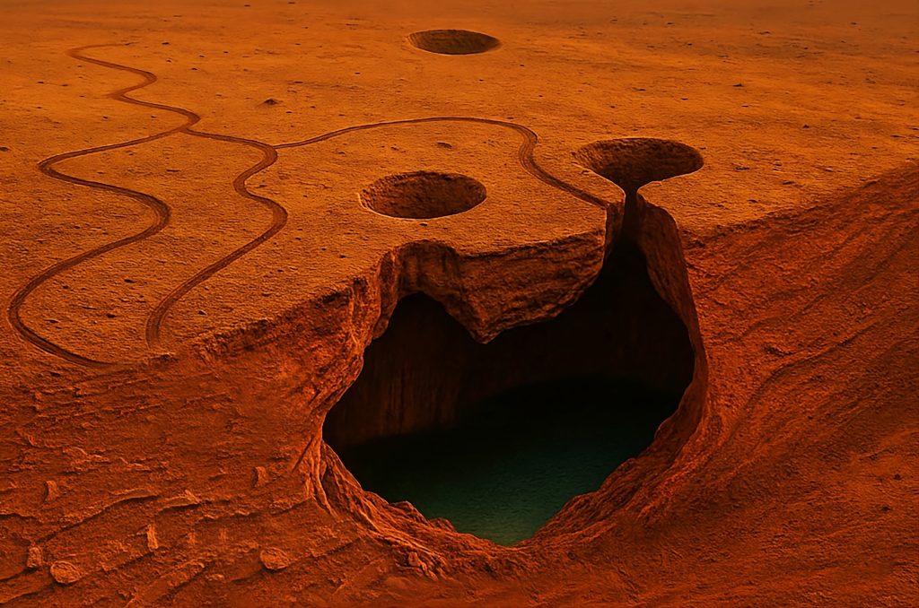 Cavernas “diferentonas” em Marte podem guardar vestígios de vida antiga