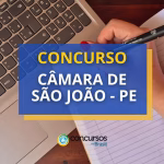 Concurso Câmara de São João (PE) remunera até R$ 3,5