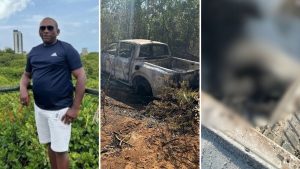 Empresário é encontrado morto em caminhonete incendiada