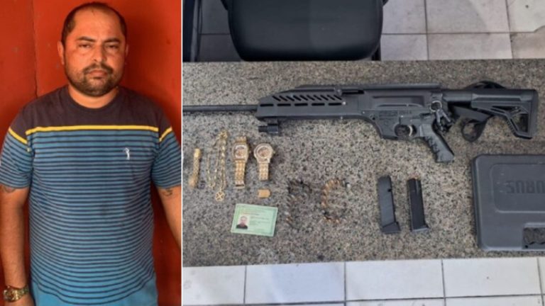 Foragido é recapturado com armas de uso restrito