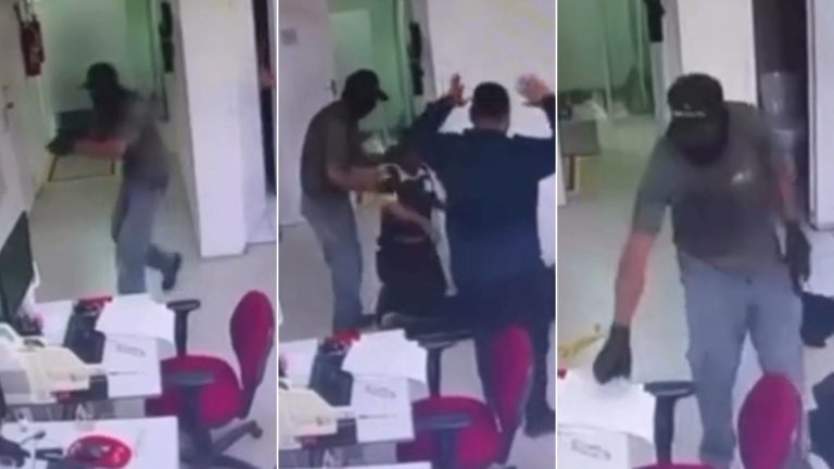 Imagens mostram ação de criminosos em agência bancária de ArariCentral