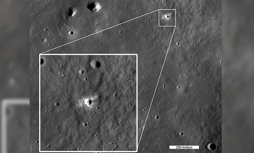 Nova cratera descoberta pela NASA é como uma “sarda” da