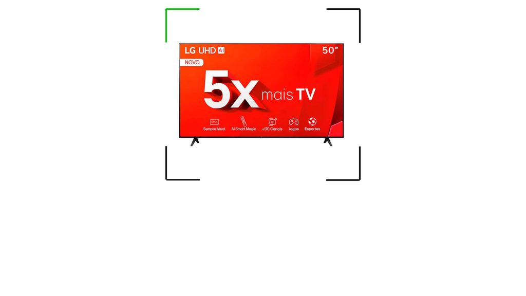 Tela grande e 4K: smart TV de 50’ polegadas da