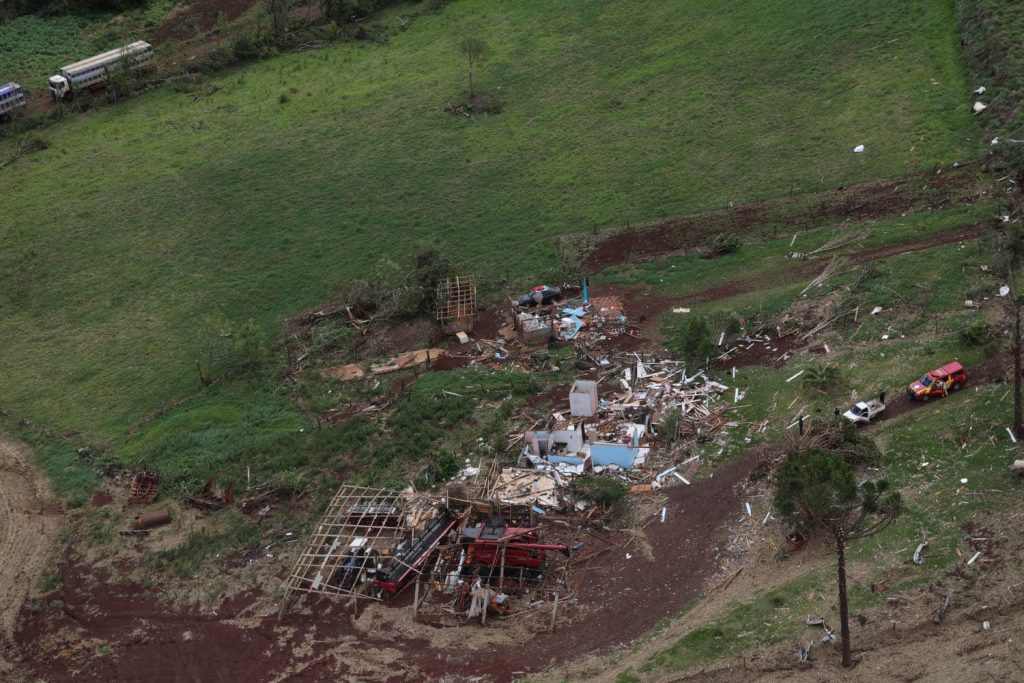 Tornado F3 no Paraná é um dos maiores registrados no