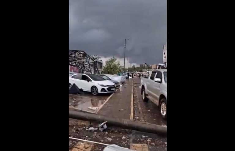 Tornado causa destruição no interior do Paraná
