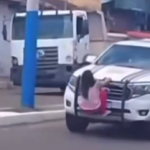 Vídeo: após ser agredida, esposa de vice-prefeito sobe em viatura