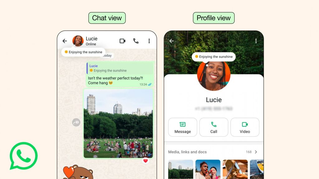 WhatsApp relança o recurso “Sobre”, semelhante ao Notas do Instagram