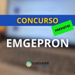 Concurso EMGEPRON realiza a contratação de banca organizadora