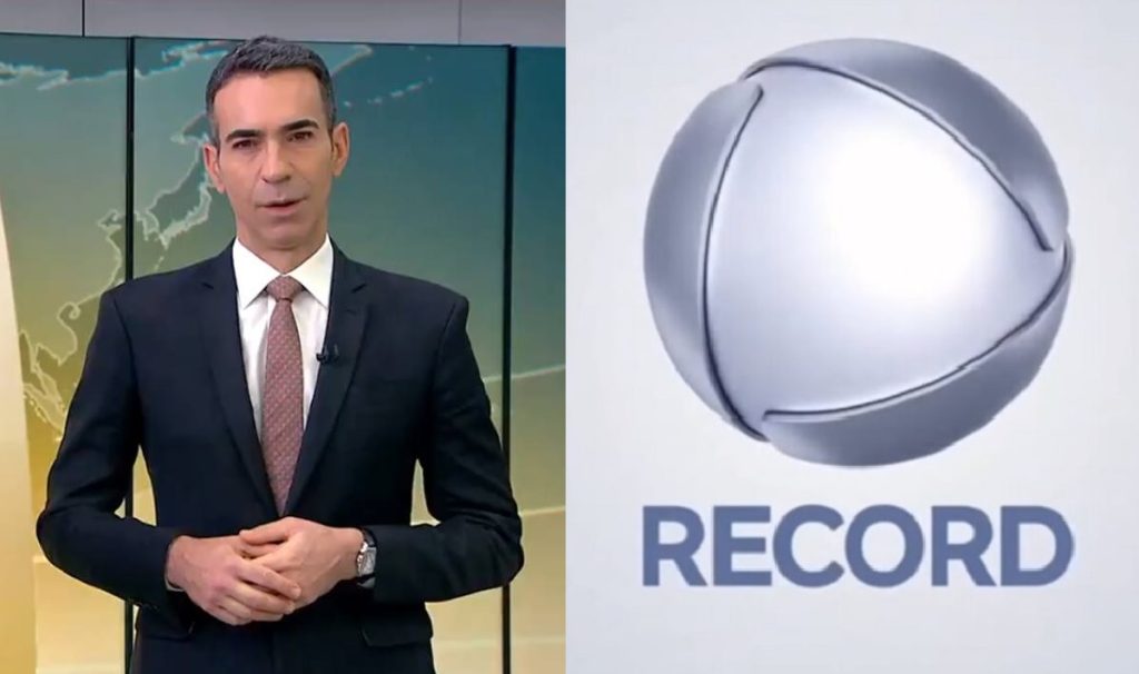 Efeito Cesar Tralli no Jornal Nacional faz Record perder grande