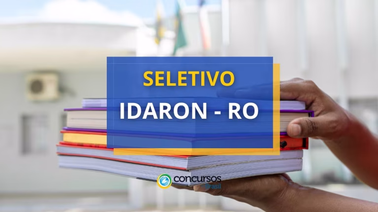IDARON RO divulga processo seletivo com salário de até R$