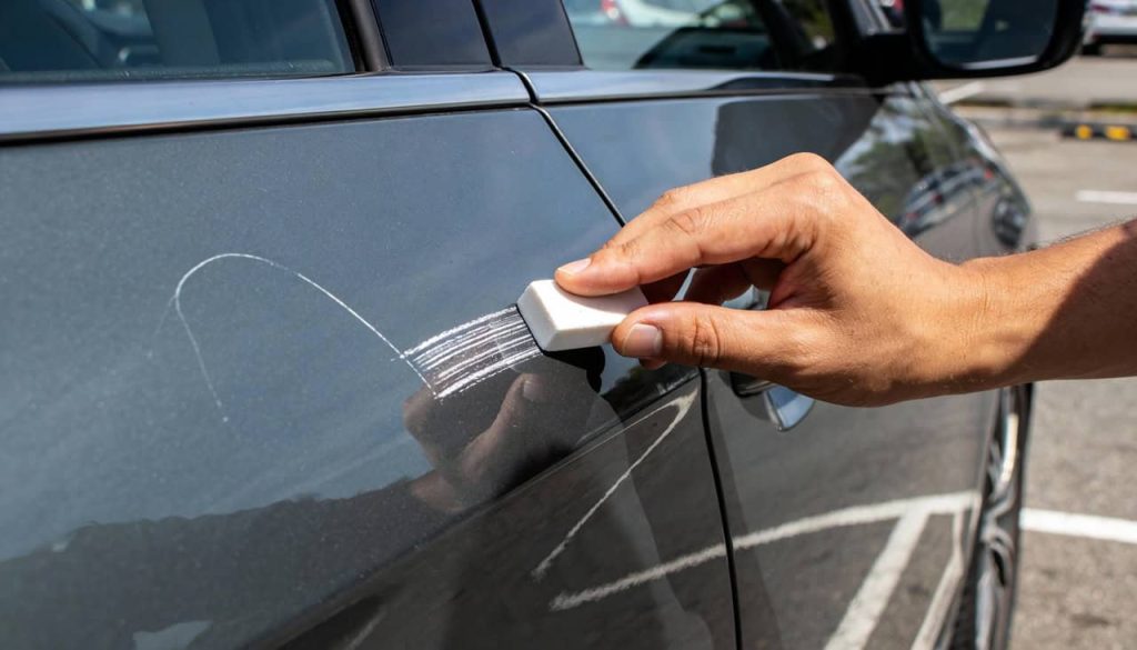 O truque da borracha que tira aquele risco feio da