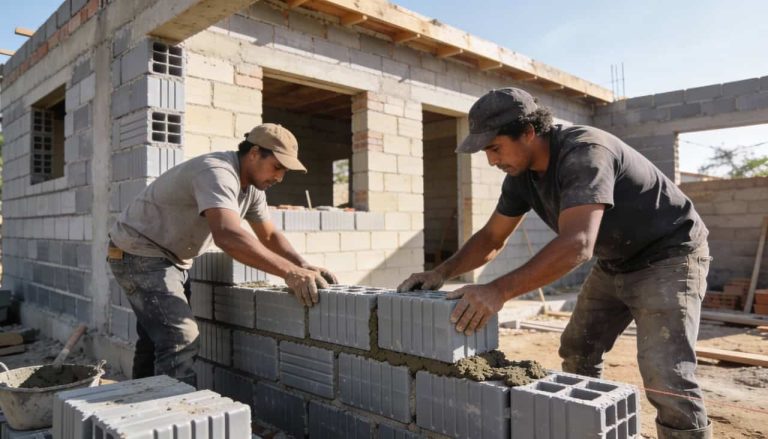Os novos tijolos de plástico reciclado que se encaixam como