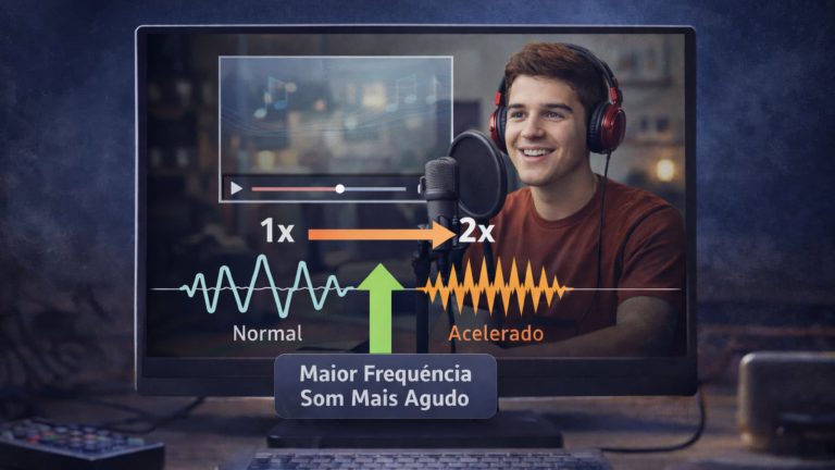 Por que o som muda quando você acelera um vídeo?