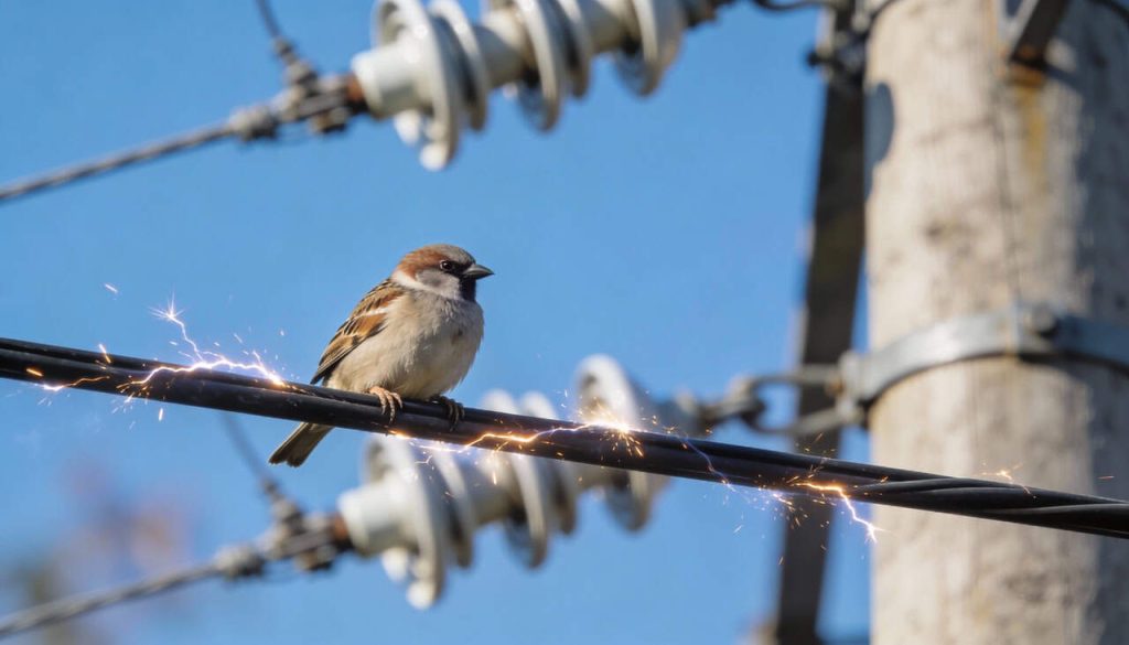 Por que os pássaros não tomam choque nos fios elétricos?