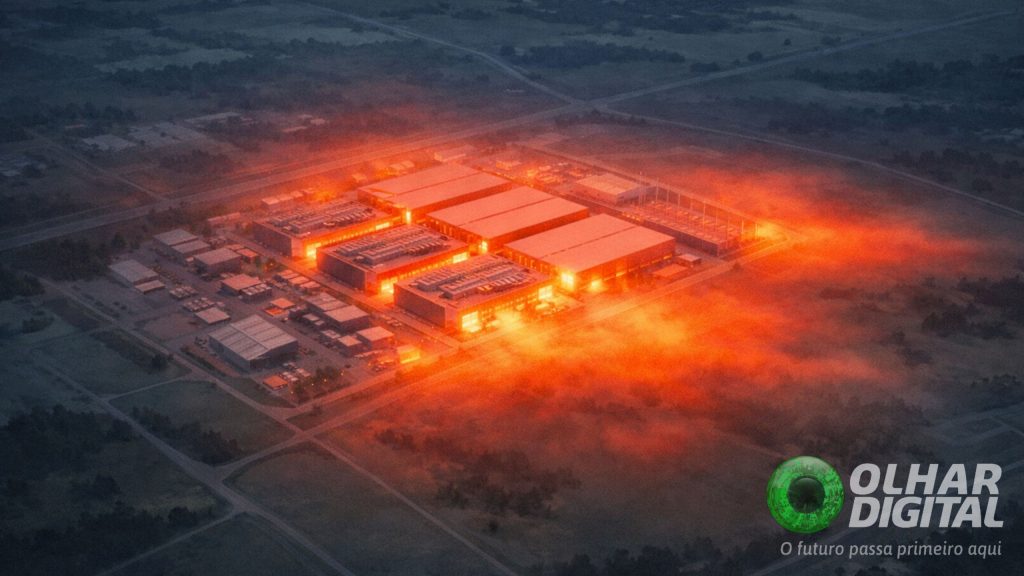 Satélite revela rastro de calor de grande data center de