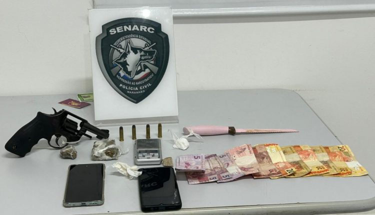 Suspeito é preso por tráfico de drogas e posse ilegal