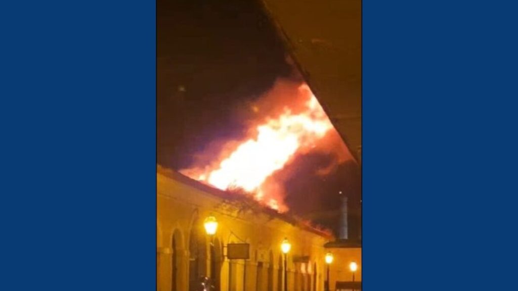 Vídeo: Mercado das Tulhas em chamas