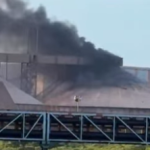 Vídeo: incêndio de grandes proporções atinge silo de grãos no