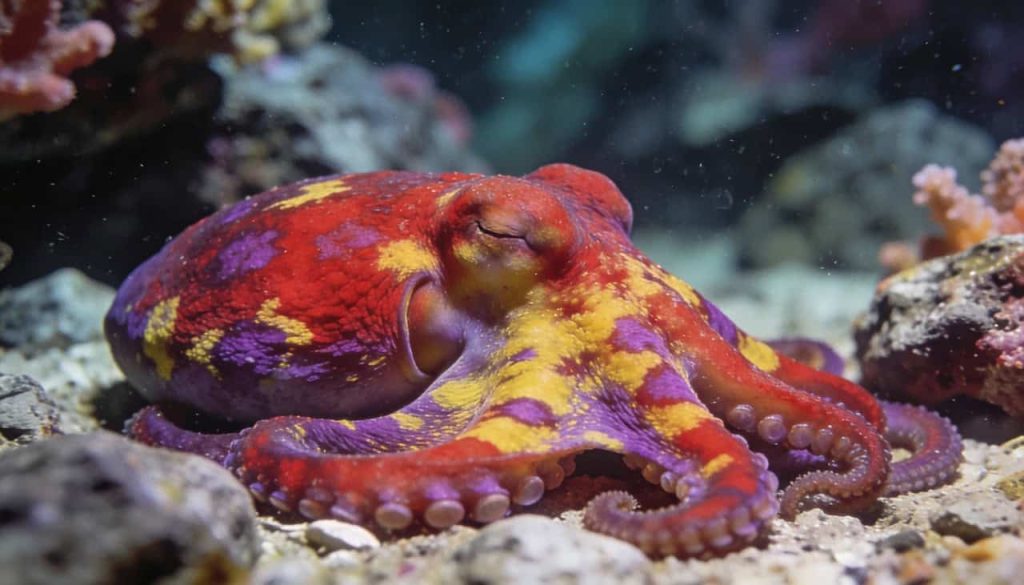 A mente dos polvos em sonho cria um espetáculo de