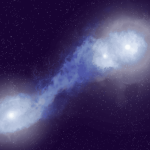 Descoberta revela fusão inédita com três buracos negros ativos