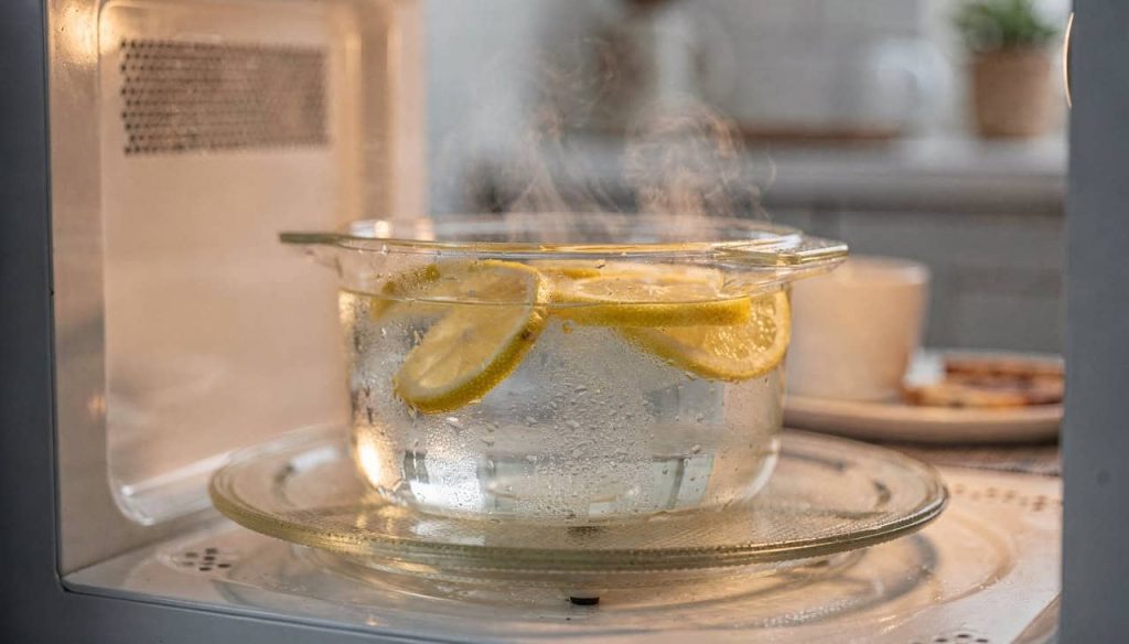 Esse truque com um simples limão limpa o micro-ondas em