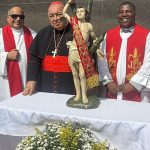 Imagem peregrina do padroeiro do Rio visita o Cristo Redentor