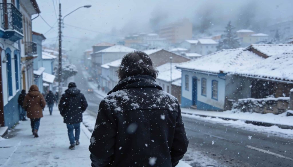 Moradores da cidade mais fria do Brasil enfrentam o inverno